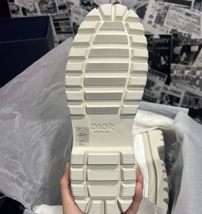 Dior Sacai Cream Derby Shoes