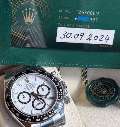 Rolex Daytona 126500ln 80 Original-verklebt -