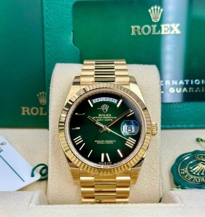 Rolex Day-date 36 128238 Day-date 36mm Yellow Gold Green Ombre Roman President - 2024
