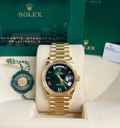 Rolex Day-date 36 128238 Day-date 36mm Yellow Gold Green Ombre Roman President - 2024