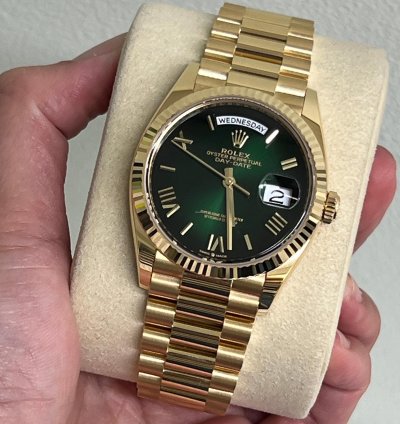 Rolex Day-date 36 128238 Day-date 36mm Yellow Gold Green Ombre Roman President - 2024