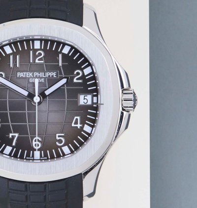 Patek Philippe Aquanaut Black Grey Dial - Steel Rubber Straps