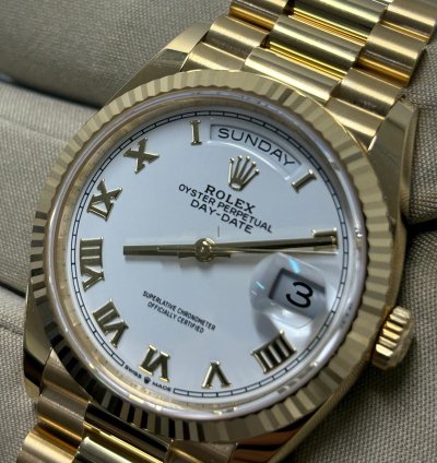 Rolex Day-date 36 128238 White Roman Dial Unworn 2023