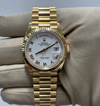 Rolex Day-date 36 128238 White Roman Dial Unworn 2023