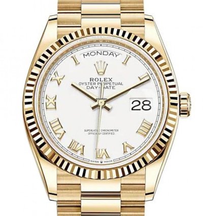 Rolex Day-date 36 128238 White Roman Dial Unworn 2023