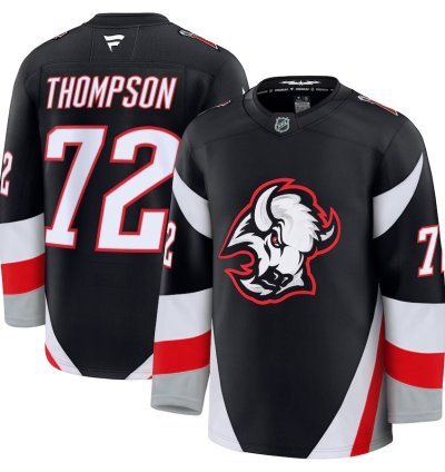 Mens Buffalo Sabres 72 Tage Thompson Alternate Premium Jersey Black