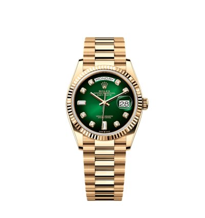 Rolex Day-date 36 128238 Yellow Gold Green Diamond Dial 2024