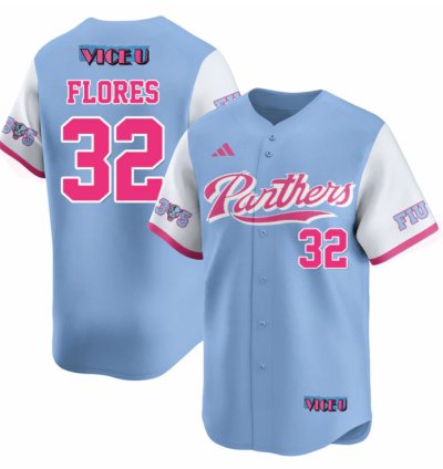 Nelson Rivera Flores Jersey 32 Fiu Baseball 2025 Vice U Stitched Blue