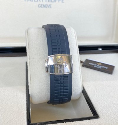 Patek Philippe Aquanaut Blue White Gold 2021 Full Set
