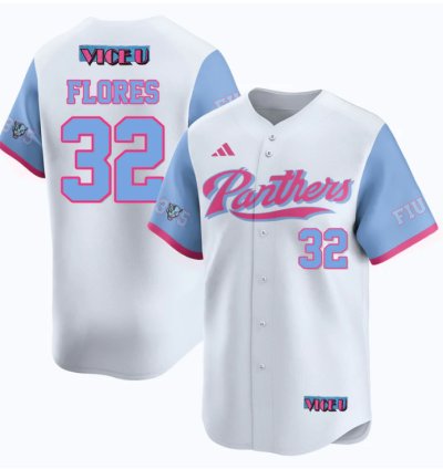 Nelson Rivera Flores Jersey 32 Fiu Baseball 2025 Vice U Stitched White