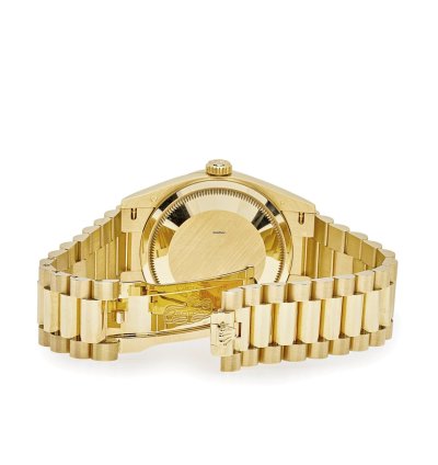 Rolex Day-date 36 128238 Yellow Gold Turquoise Diamond Dial