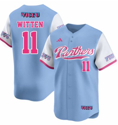 Rich Witten Jersey 11 Fiu Baseball 2025 Vice U Stitched Blue