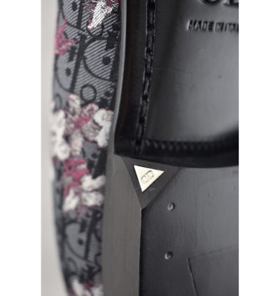 Dior Sorayama Black Canvas Floral Men Dress Loafer 42 9