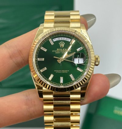 Rolex Day-date 36 128238a Bright Green Dial