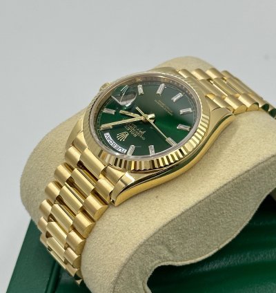 Rolex Day-date 36 128238a Bright Green Dial