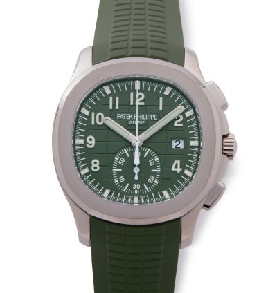 Patek Philippe Aquanaut Chronograph Khaki 18k White Gold 5968g-010 - Ats-w007769