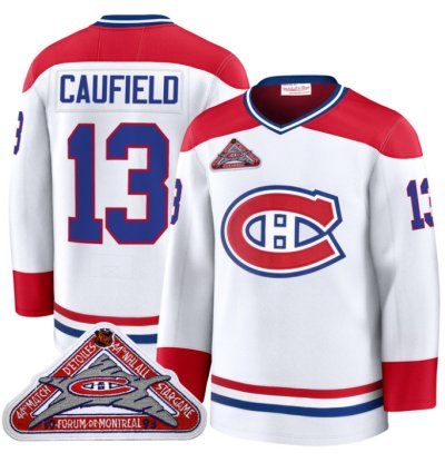 Cole Caufield Jersey 13 Montreal Canadiens Timeless Premium Stitched 1992 Blue Line