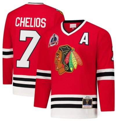Mens Chicago Blackhawks 7 Chris Chelios 1991-92 Power Jersey