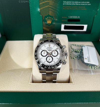 Rolex Daytona 126500ln Daytona Ceramic Bezel White Dial 40mm