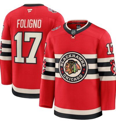 Mens Chicago Blackhawks 17 Nick Foligno 2025 Nhl Winter Classic Jersey Red