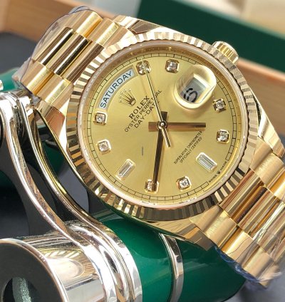 Rolex Day-date 36 128238g Yellow Gold Diamond Dial