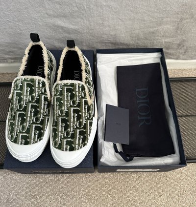 Dior Tapestry B23 Slip On Oblique Monogram Sneaker Size 43