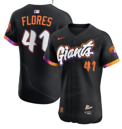 Wilmer Flores Jersey 41 San Francisco Giants 2025 City Connect Vapor Premier Elite Stitched