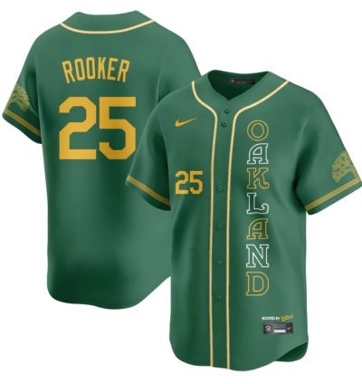 Brent Rooker Jersey 25 Oakland Athletics City Connect Concept Stitched Green