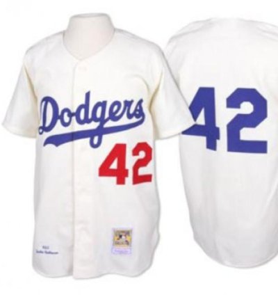 Los Angeles Dodgers Jackie Robinson White 1955 Throwback Jersey