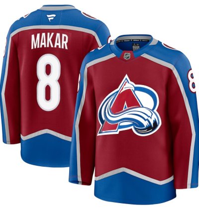 Mens Colorado Avalanche 8 Cale Makar Home Premium Jersey Burgundy
