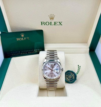 Rolex Day-date 36 128239 36mm White Gold Silver Index Dial Unworn 2023
