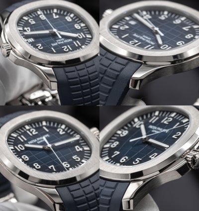 Patek Philippe Aquanaut Full Set 5168g-001 42 2mm White Gold Blue Dial