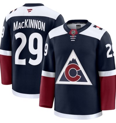 Mens Colorado Avalanche 29 Nathan Mackinnon Alternate Premium Jersey Navy