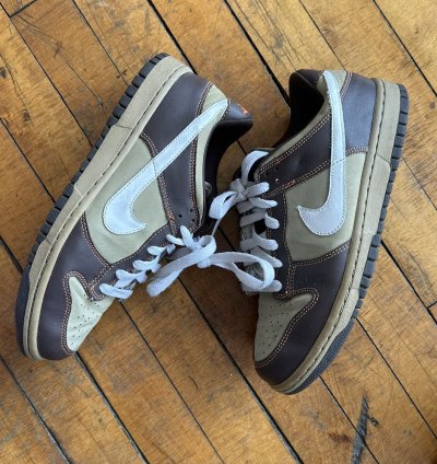 Nike Sb Dunk Low 6 0 Nke Tweed - Baroque Brown Khaki Orange