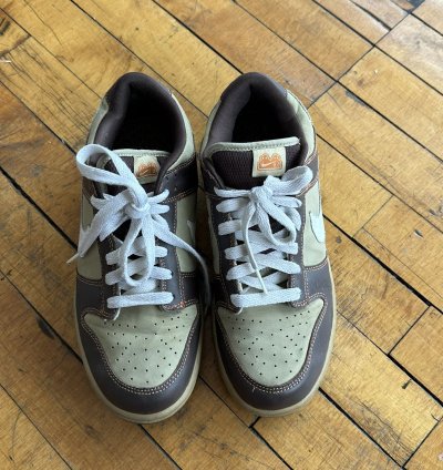 Nike Sb Dunk Low 6 0 Nke Tweed - Baroque Brown Khaki Orange