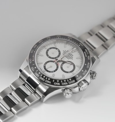 Rolex Daytona 126500ln Panda Steel Case Bracelet White Dial 40mm