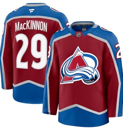 Mens Colorado Avalanche 29 Nathan Mackinnon Home Premium Jersey Burgundy