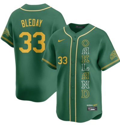 Jj Bleday Jersey 33 Oakland Athletics City Connect Concept Stitched Green