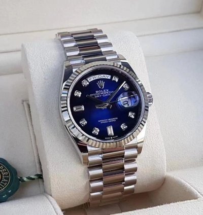 Rolex Day-date 36 128239 Blue Diamonds Dial