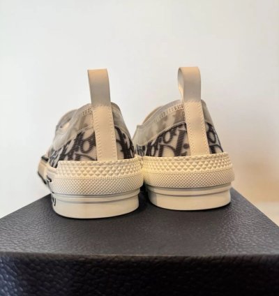 Dior White Oblique Slip On Sneakers sz 44