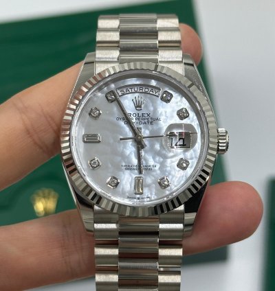 Rolex Day-date 36 128239 Ng White Gold Mother-of-pearl Diamond President