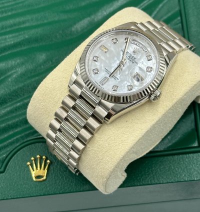 Rolex Day-date 36 128239 Ng White Gold Mother-of-pearl Diamond President