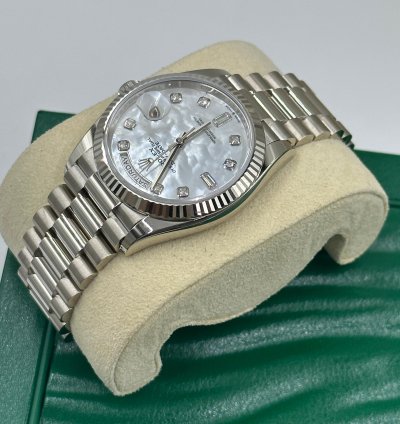 Rolex Day-date 36 128239 Ng White Gold Mother-of-pearl Diamond President