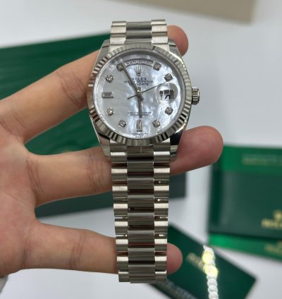 Rolex Day-date 36 128239 Ng White Gold Mother-of-pearl Diamond President