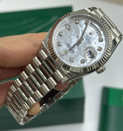 Rolex Day-date 36 128239 Ng White Gold Mother-of-pearl Diamond President