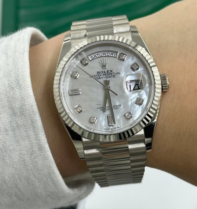 Rolex Day-date 36 128239 Ng White Gold Mother-of-pearl Diamond President