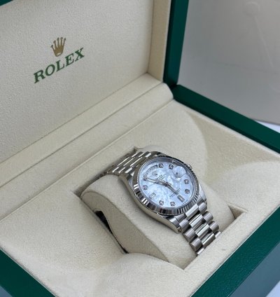 Rolex Day-date 36 128239 Ng White Gold Mother-of-pearl Diamond President