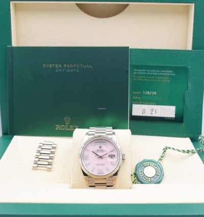 Rolex Day-date 36 128239 Opal Dial Boite Papiers 2021
