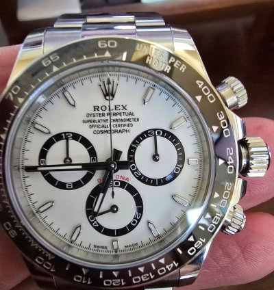 Rolex Daytona 126500ln White Dial Chrono Cosmograph Panda