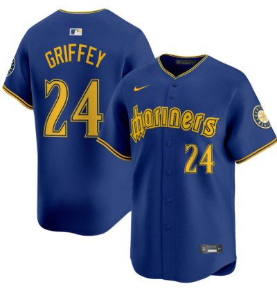 Ken Griffey Jr Jersey 24 Seattle Mariners 2025 Vapor Premier Limited Stitched Blue
